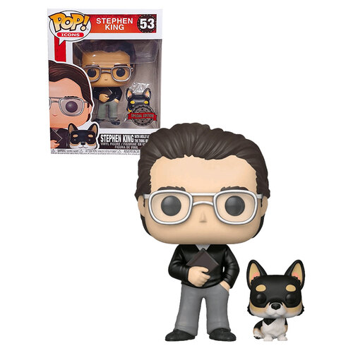 Funko POP! Icons Stephen King #53 Stephen King (With Molly) - New, Mint Condition