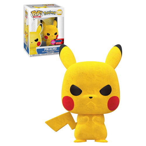 Funko POP! Pokemon #598 Pikachu Grumpy (Flocked) - Funko 2020 New York Comic Con (NYCC) Limited Edition - New, Mint Condition
