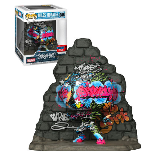 Funko POP! Deluxe Street Art #686 Miles Morales - Funko 2020 New York Comic Con (NYCC) Limited Edition - New, Mint Condition
