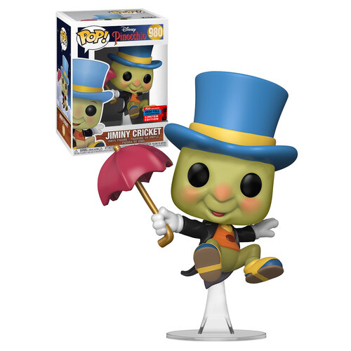 Funko POP! Disney Pinocchio #980 Jiminy Cricket - Funko 2020 New York Comic Con (NYCC) Limited Edition - New, Mint Condition