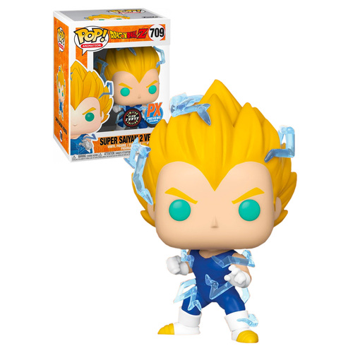 Funko POP! Animation Dragonball Z #709 Super Saiyan 2 Vegeta - Limited Glow Chase PX Previews Edition - New, Mint Condition