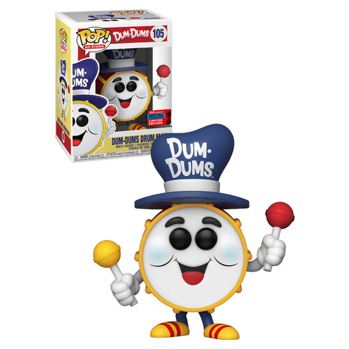 Funko POP! Ad Icons Dum-Dums #105 Dum-Dums Drum Man - 2020 New York Comic Con (NYCC) Limited Edition - New, Mint Condition