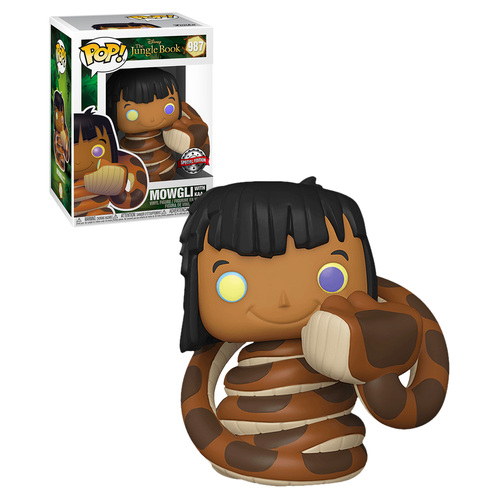 Funko POP! Disney The Jungle Book #987 Mowgli With Kaa - New, Mint Condition