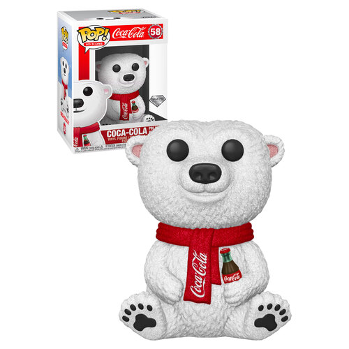 Funko Pop! Ad Icons Coca-Cola #58 Polar Bear (Diamond Glitter) POP! Vinyl - New, Mint Condition