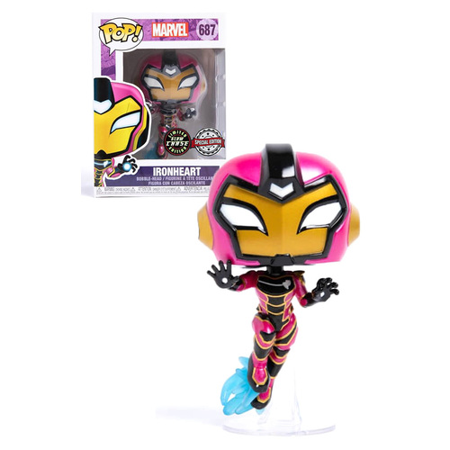 Funko POP! Marvel #687 Ironheart - Limited Glow Chase Edition - New, Mint Condition