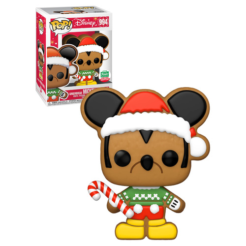 Funko Pop! Disney #994 Gingerbread Mickey Mouse (Funko Christmas) POP! Vinyl - New, Mint Condition