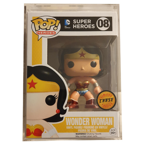 Funko POP! Heroes - DC Super Heroes #08 Wonder Woman (Metallic) - Limited Chase Edition - New, Mint Condition
