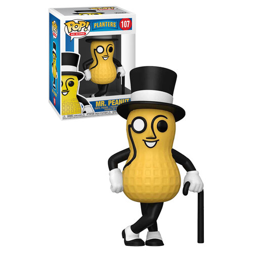 Funko POP! Ad Icons #107 Planters Mr. Peanut - Limited Hot Topic Import - New, Mint Condition
