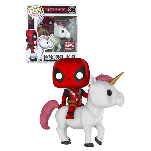 Funko POP! Rides Marvel Deadpool #36 Super Sized Deadpool On Unicorn - Limited Marvel Collector Corps Exclusive - New, Mint Condition
