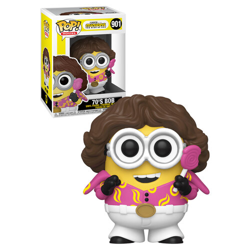 Funko POP! Movies Minions #901 The Rise Of Gru - 70's Bob  - New, Mint Condition