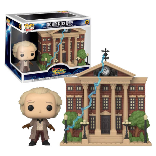 Funko POP! Town Back To The Future #15 Doc and Hill Valley Clock Tower - New, Mint Condition