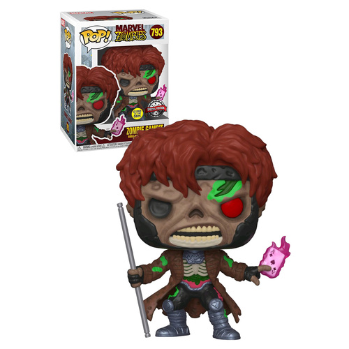 Funko POP! Marvel Zombies #793 Zombie Gambit (Glows In The Dark) - New, Mint Condition