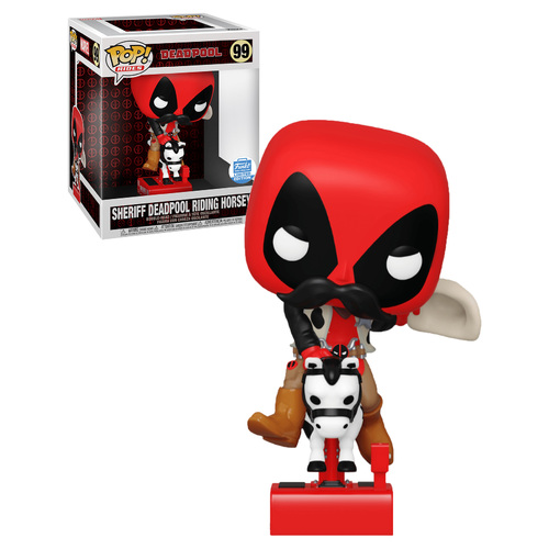 Funko POP! Rides Marvel #99 Sheriff Deadpool Riding Horsey - Limited Funko Shop Exclusive - New, Mint Condition