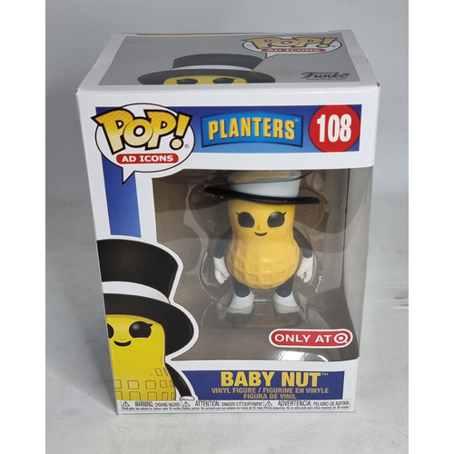 Funko POP! Ad Icons #108 Planters Baby Nut #1 - Limited Target Exclusive - New, With Minor Box Damage