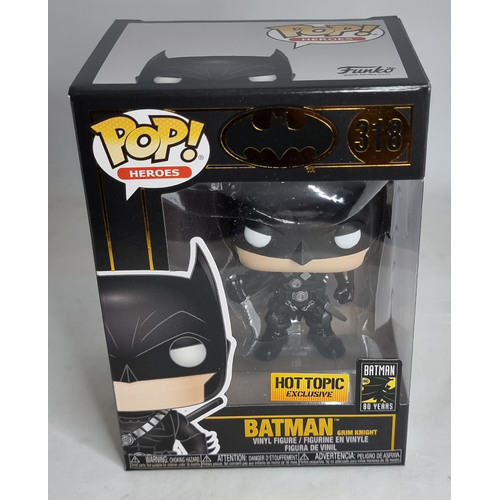 Funko POP! Heroes #318 Batman 80 Years Grim Knight #1 - Limited Hot Topic Exclusive - New, With Minor Box Damage