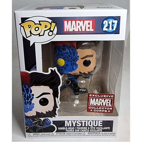 Funko POP! Marvel #217 Mystique - Limited Collector Corps Exclusive - New, With Minor Box Damage