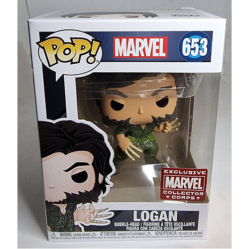 Funko POP! Marvel #653 Logan - Limited Collector Corps Exclusive - New, With Minor Box Damage