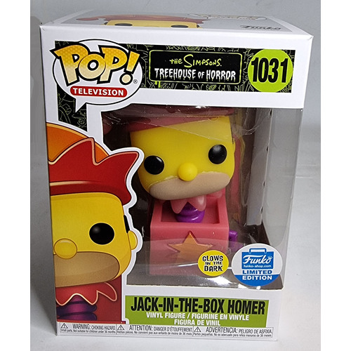 Funko POP! The Simpsons #1031 Jack-In-TheBox Homer (Glows In The Dark) - Limited Funko Shop Exclusive - New, With Minor Box Damage