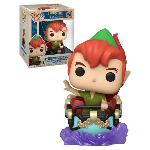 Funko POP! Rides Disney Disneyland 65th Anniversary #94 Peter Pan At Flight Attraction Super-Sized - New, Mint Condition