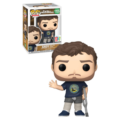 Funko POP! Television Parks & Recreation #1155 Andy With Leg Casts - New, Mint Condition