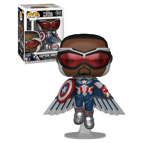 Funko POP! Marvel #817 The Falcon And The Winter Soldier - Captain America Flying - New, Mint Condition