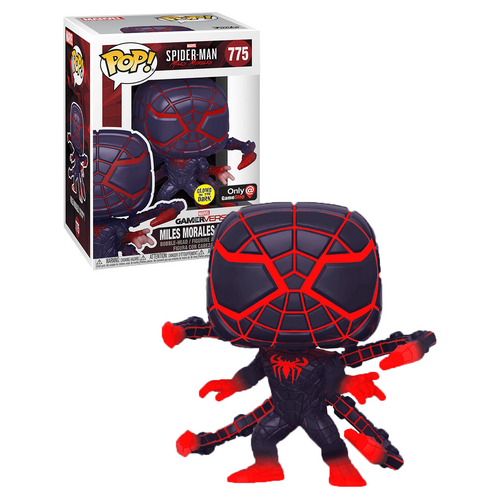 Funko POP! Marvel Spider-Man #810 Miles Morales (Programmable Matter Suit Glows In The Dark) - Limited Gamestop Exclusive - New, Mint Condition