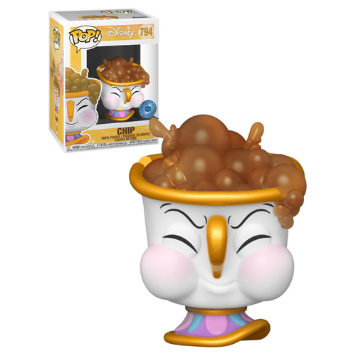 Funko POP! Disney #794 Beauty And The Beast - Chip - Limited PopInABox Exclusive - New, Mint Condition