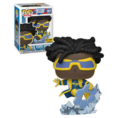 Funko POP! Heroes DC Justice League #387 Static Shock - Limited Hot Topic Exclusive - New, Mint Condition