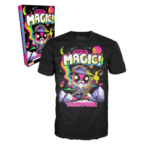 Funko Pop! Tees Marvel Deadpool Black Light T-Shirt - Making Magic - Target Exclusive - New [Size: XL]