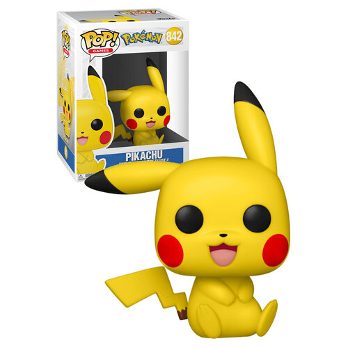 Funko POP! Games Pokemon #842 Pikachu Seated - New, Mint Condition