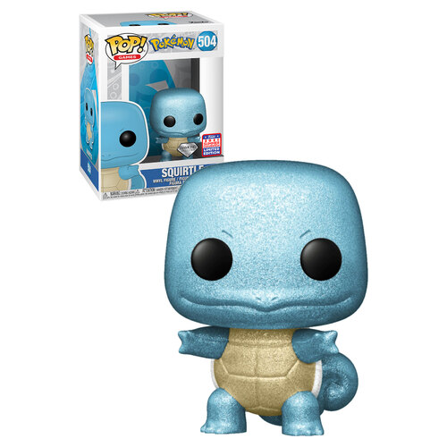 Funko POP! Vinyl Games Pokemon #504 Squirtle (Diamond Glitter Collection) - 2021 FunKon (SDCC) Limited Edition - New