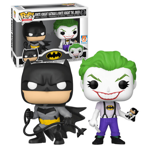 Funko POP! Heroes DC #56117 2 Pack White Knight Batman & The Joker - Limited PX Exclusive - New