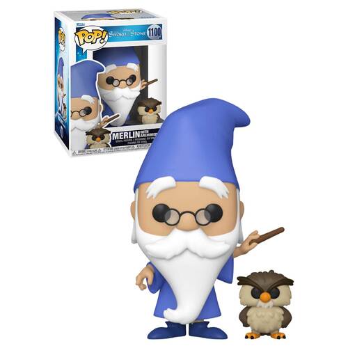 Funko POP! Disney Sword In The Stone #1100 Merlin With Archimedes - New, Mint Condition