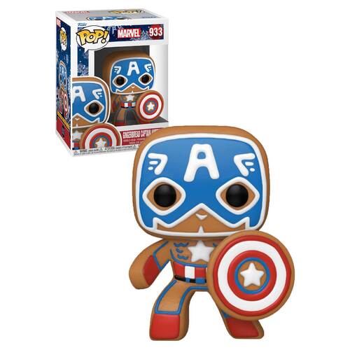 Funko POP! Marvel Holiday #933 Captain America Gingerbread - New, Mint Condition
