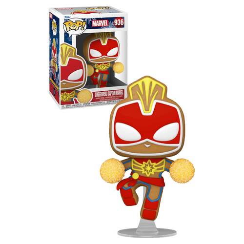 Funko POP! Marvel Holiday #936 Captain Marvel Gingerbread - New, Mint Condition
