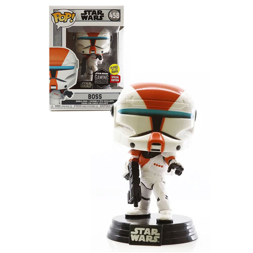 Funko POP! Star Wars Republic Commando #458 Boss (Glows In The Dark) - New, Mint Condition