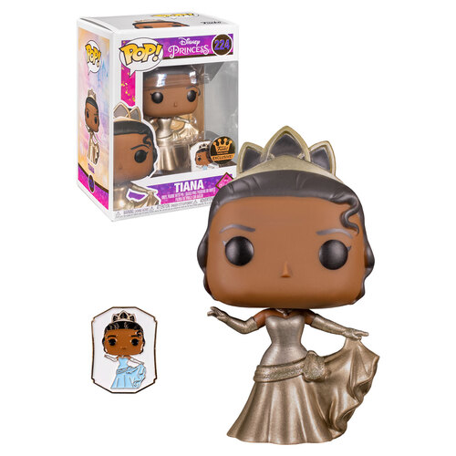 Funko POP! Disney Princess #224 Tiana Ultimate Princess (With Pin) - Limited Funko Shop Exclusive - New, Mint Condition