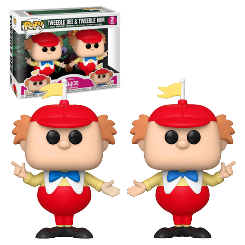 Funko POP! Alice In Wonderland #55738 Two Pack Tweedle Dee & Tweedle Dum 70th Anniversary - New, Mint Condition
