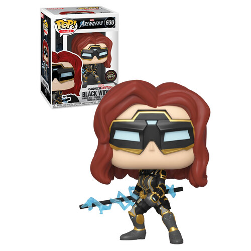 Funko Pop! Games Marvel The Avengers #630 Black Widow - Limited Glow Chase Edition - New, Mint Condition