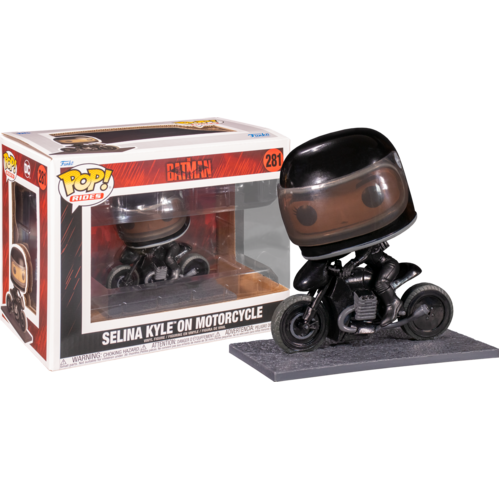 Figurine Funko Pop Ride DLX Selina sur une moto - The Batman N°281