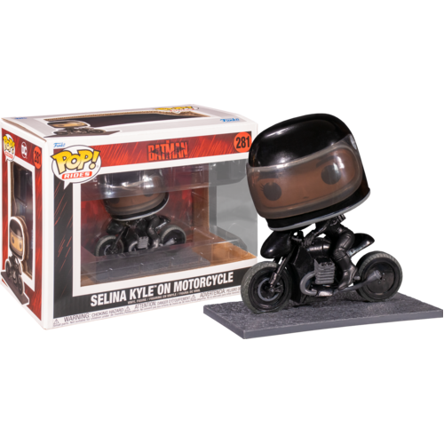 Funko POP! Rides The Batman #281 Selina Kyle On Motorcycle - New, Mint Condition