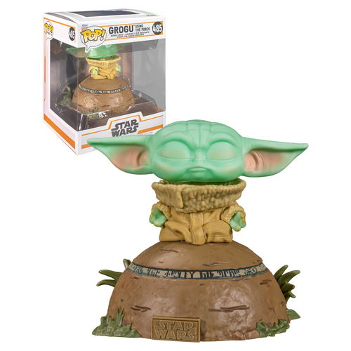 Funko POP! Deluxe Star Wars The Mandalorian #485 Grogu (The Child aka Baby Yoda) Using The Force (Light & Sound) - New, Mint Condition