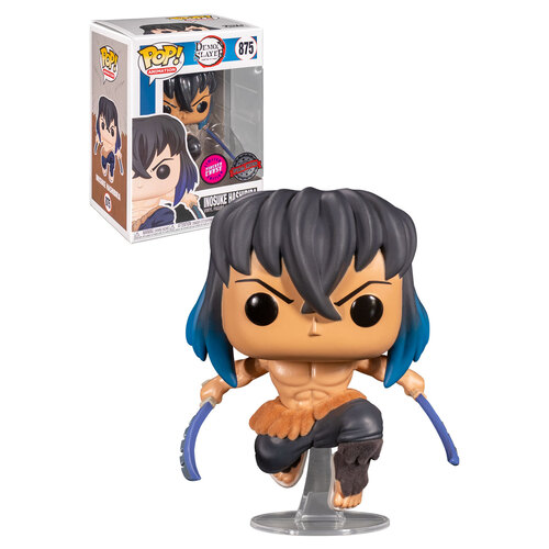 Funko POP! Animation Demon Slayer #875 Inosuke Hashibira (Flocked) - Limited Chase Edition - New, Mint Condition
