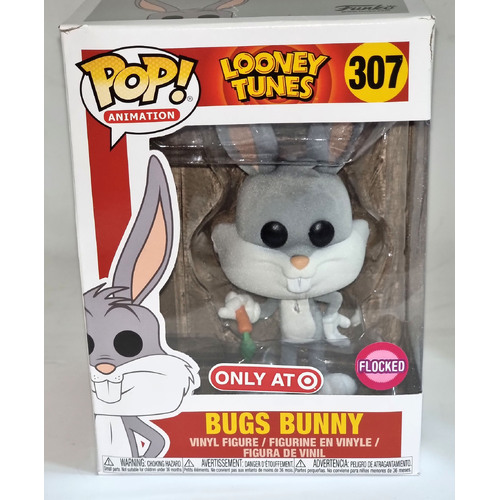 Funko POP! Animation Looney Tunes #307 Bugs Bunny (Flocked) - Limited Target Exclusive - New, With Minor Box Damage