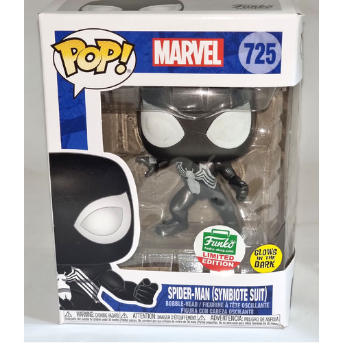 Funko POP! Marvel Spider-Man #725 Spider-Man (Symbiote Suit Glow-In-The ...