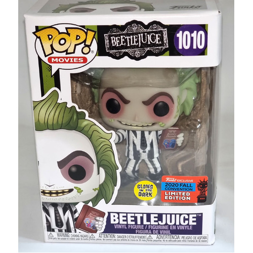Funko POP! Movies Beetlejuice #1010 Beetlejuice (2020 NYCC Comic-Con Exclusive) - New, With Minor Box Damage
