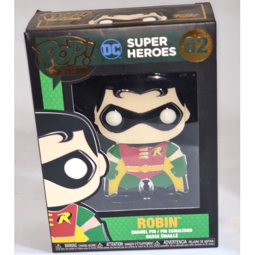 Funko POP! Pin Pin DC Super Heroes #02 Robin - New, With Minor Box Damage
