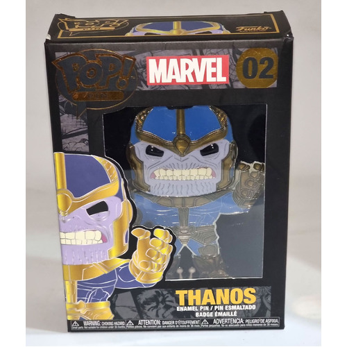 Funko POP! Pin Pin Marvel #02 Thanos - New, With Minor Box Damage