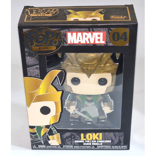 Funko POP! Pin Pin Marvel #04 Loki - New, With Minor Box Damage