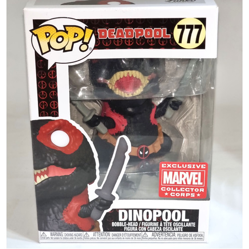 Funko POP! Marvel Deadpool #777 Dinopool (Black) - Limited Collector Corps Exclusive - New, With Minor Box Damage